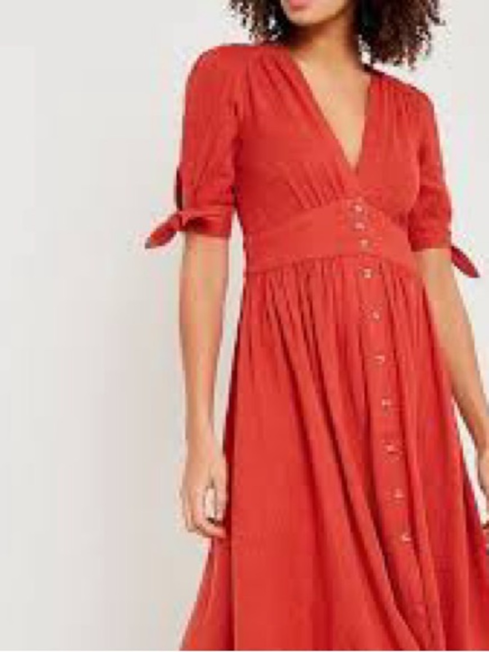 Free People Love of My Life Coral Midi Dress